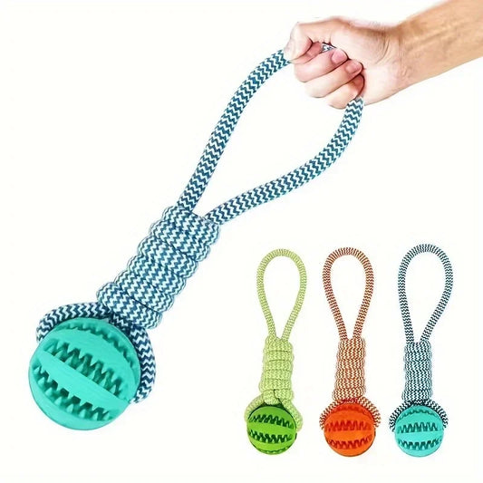 Pet Dog Puppy Cotton Rope Leak-Proof Food Ball, Molar Cleaning Training