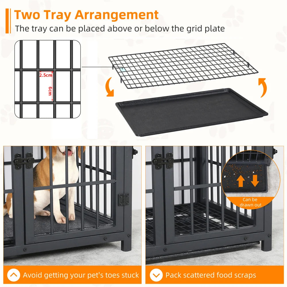 Large Wooden Dog Crate Furniture Style