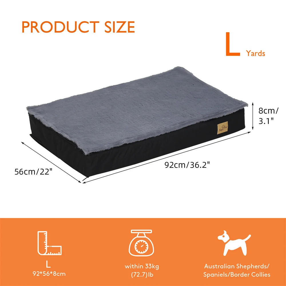 Large Orthopaedic Waterproof Pet Dog Crate Bed with Removable Washable Cover