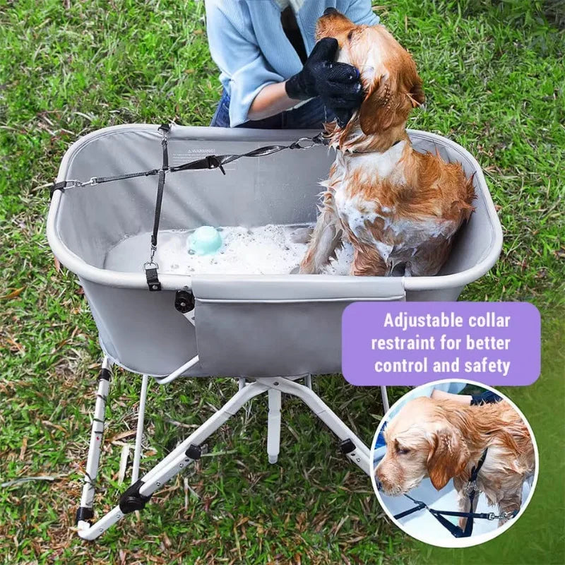 Elevated Dog Bath Tubs for Bath Shower Grooming ,Foldable