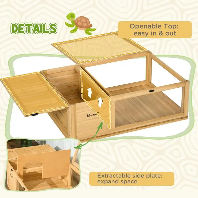 Habitat Enclosure Reptile Cage for Tortoises, Lizards, and Geckos