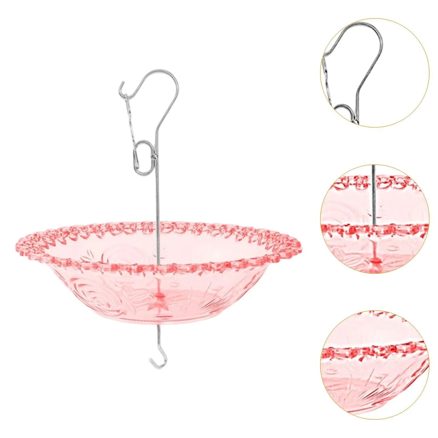 Hanging Bird Bathtub Feeder Tray