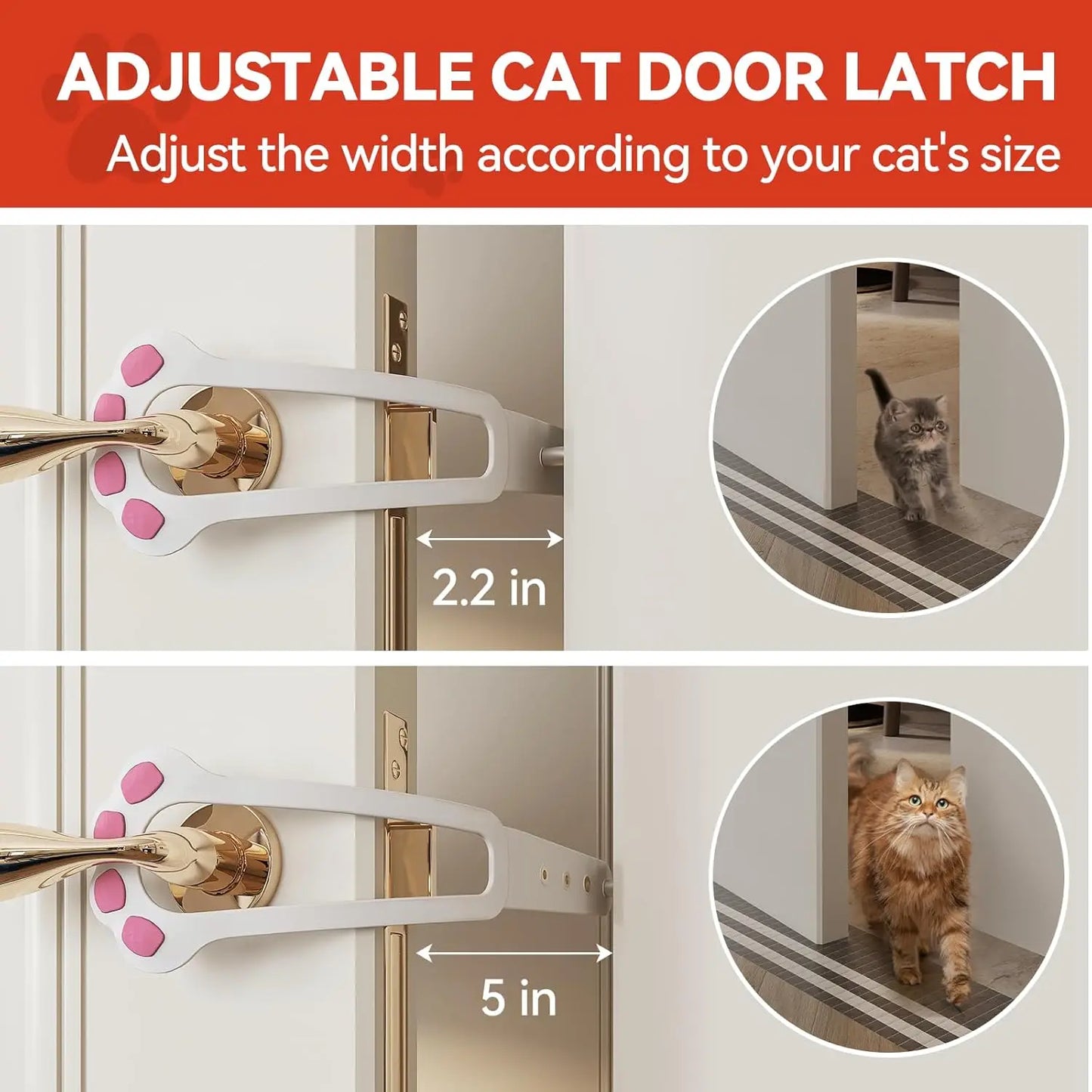 Elastic Gate Lock Flex Latch Strap Keep Dog Out From Entering