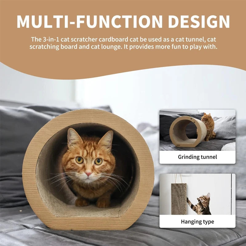 3 in 1 Cat Scratching Board Cardboard Reversible Cat Scratching Board
