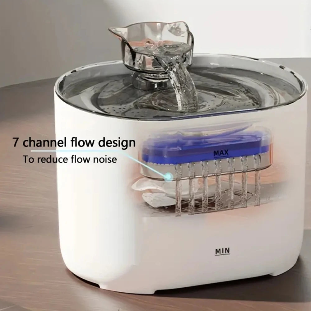 Ultra-Quiet Pump Dispenser Water Bowl, Multiple Pets Water Fountain