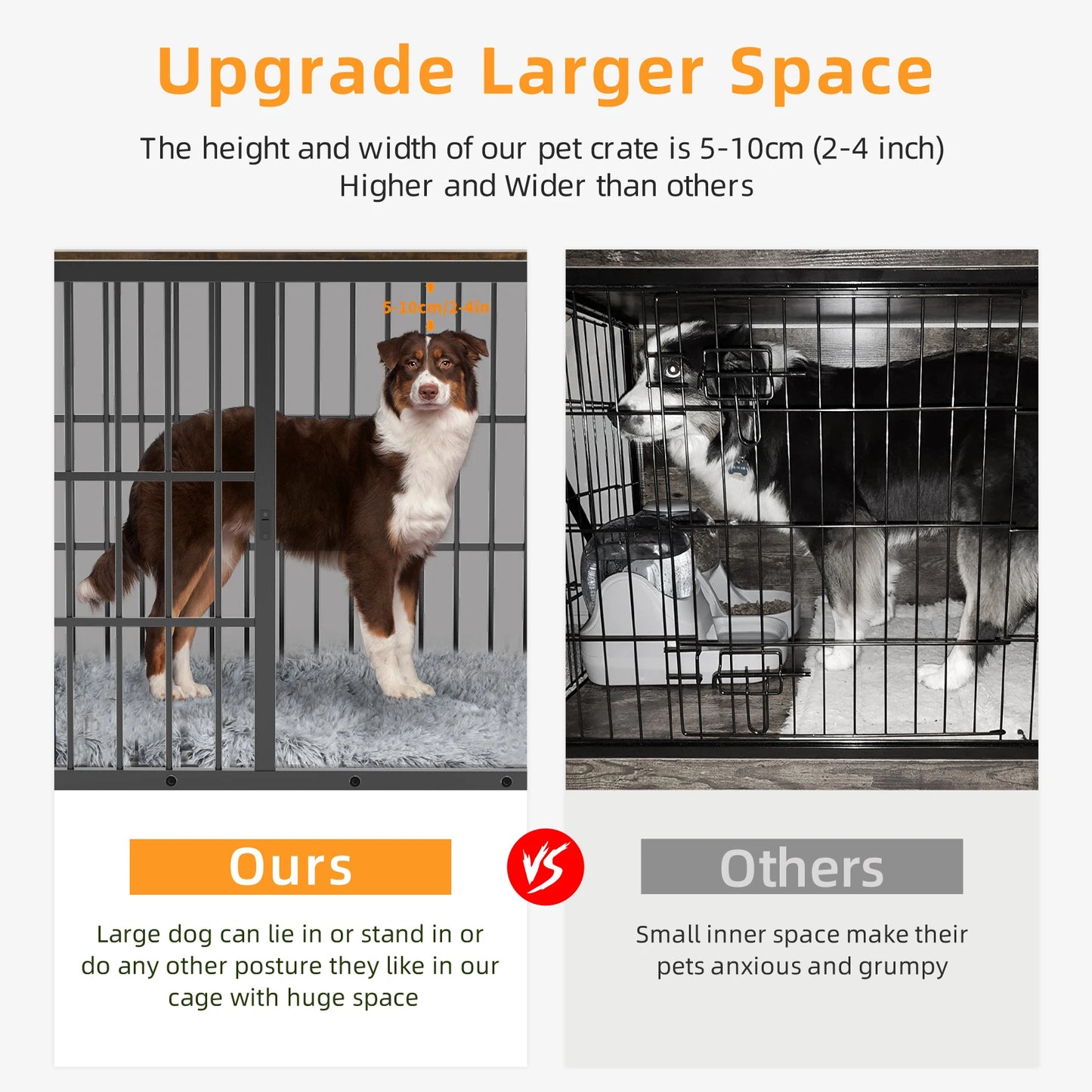 Furniture Style Dog Crate Metal and Wood
