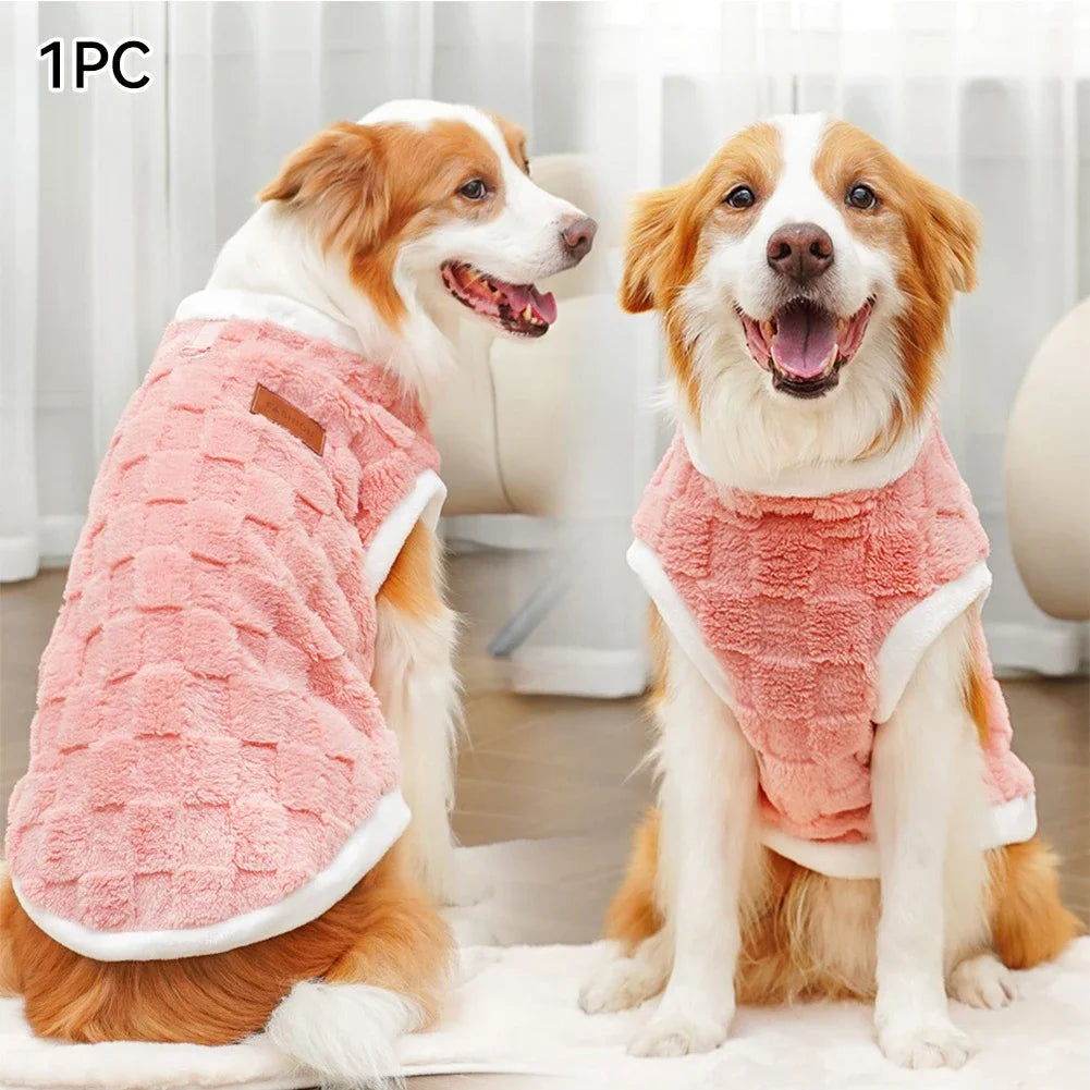 Flannel Dogs Clothes Winter Warm Sweater Pet Clothing Coats Sweatshirt Pets Puppy Pullover Vest