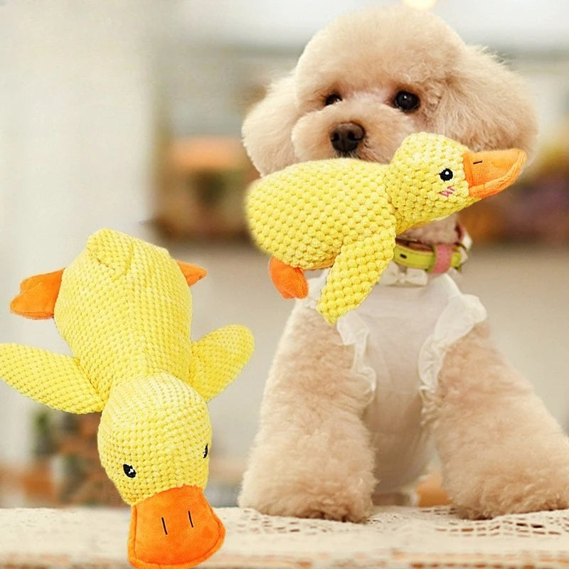 Plush Companion Sleeping Duck Dog Toys for Small Large Dogs Bite Resistant