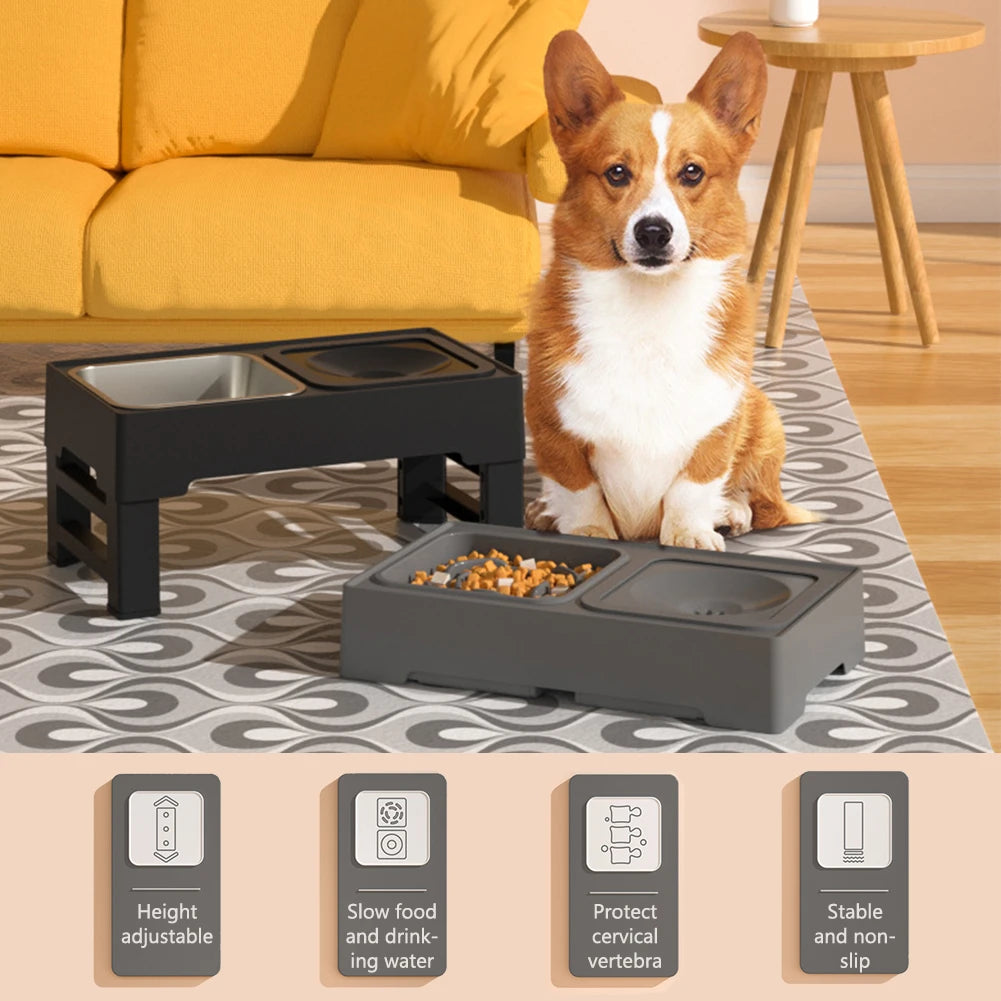 3 In 1 Pet Dog Stainless Steel Bowls