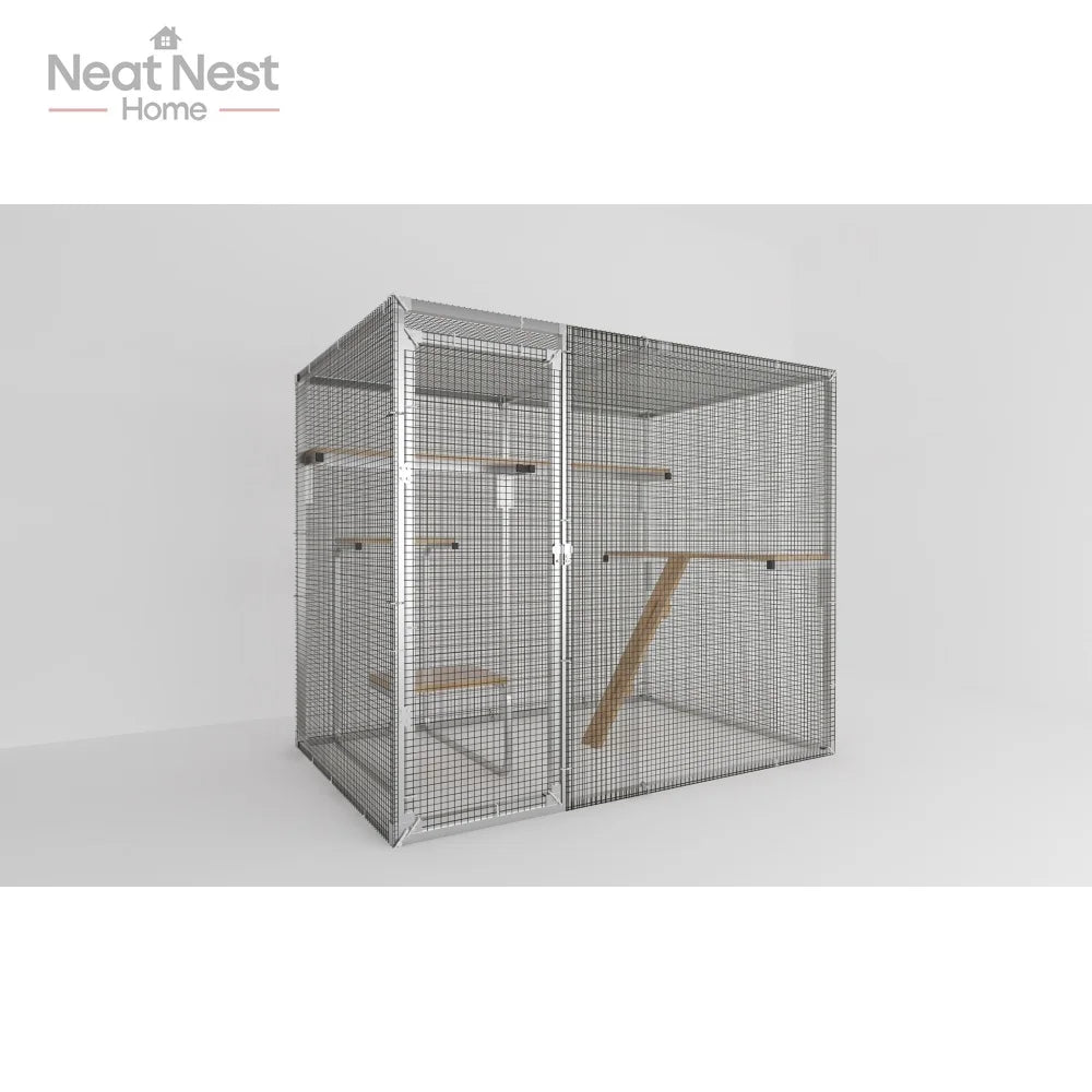 Cat cage shelter fence with Springboard,houses & habitats, garden, courtyard