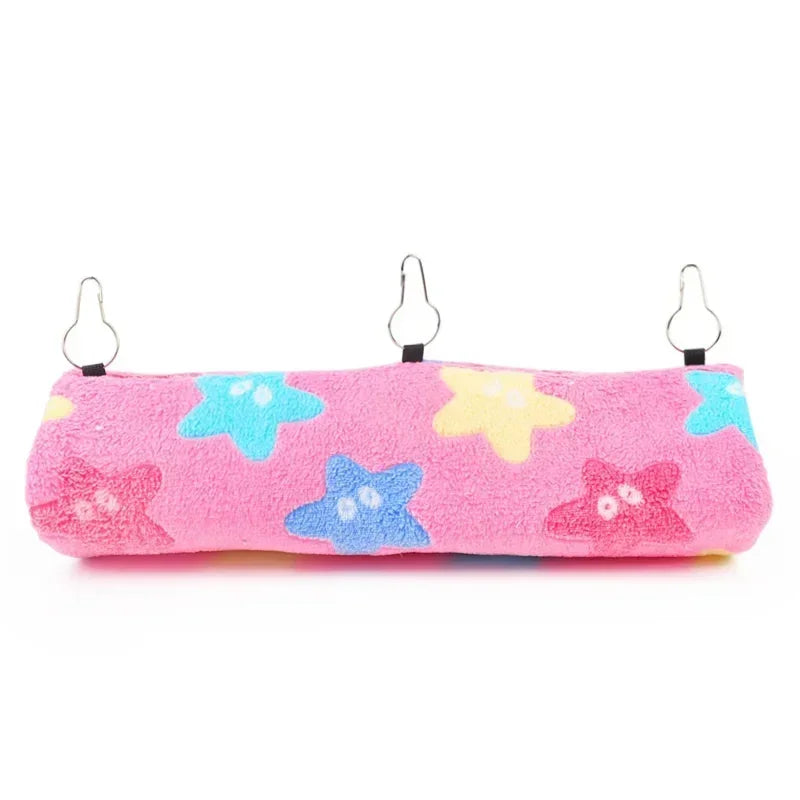 Bed for Small Animal Ferret Squirrel Swing Nest Plush Tunnel Guinea Pig Accessories