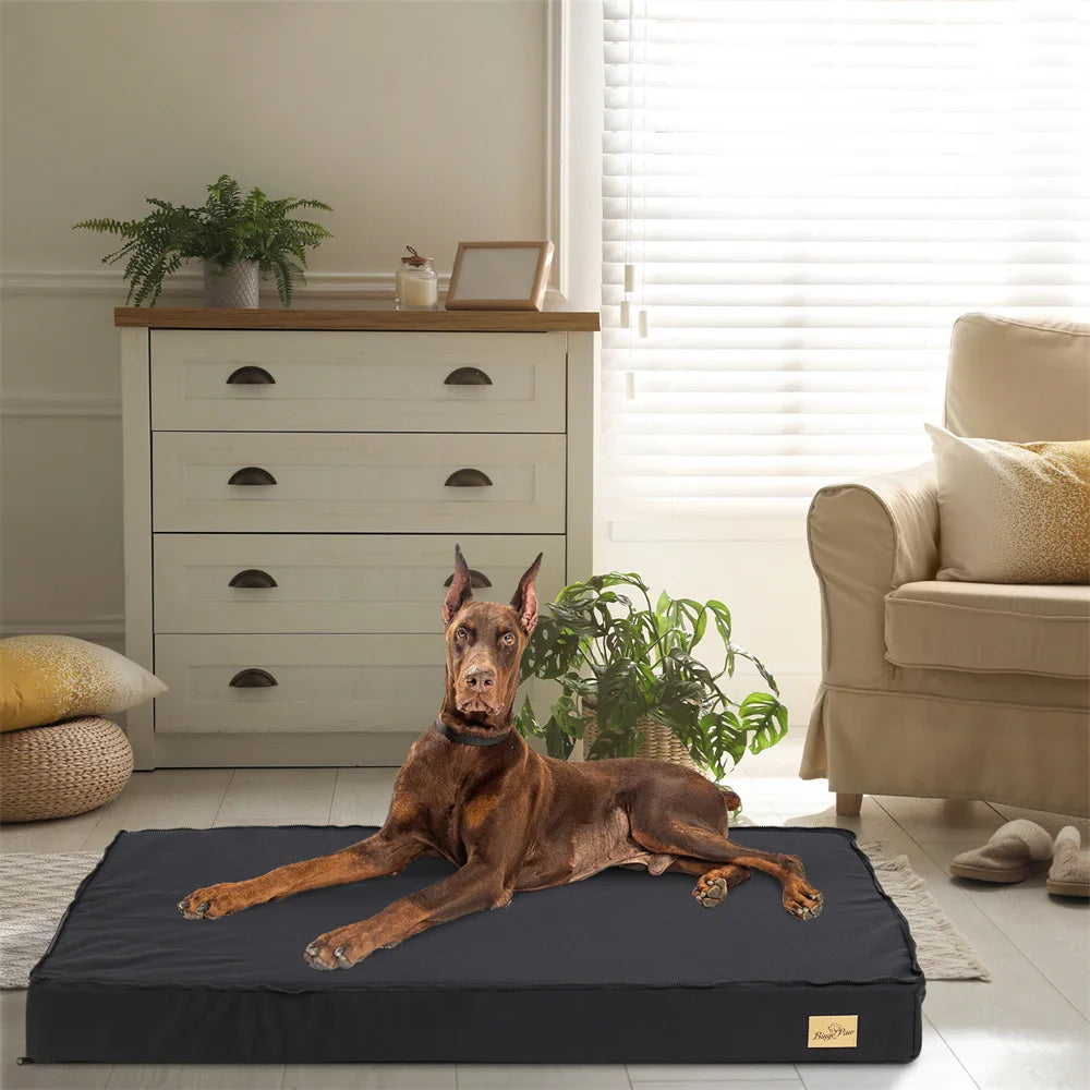 Large Orthopaedic Waterproof Pet Dog Crate Bed with Removable Washable Cover
