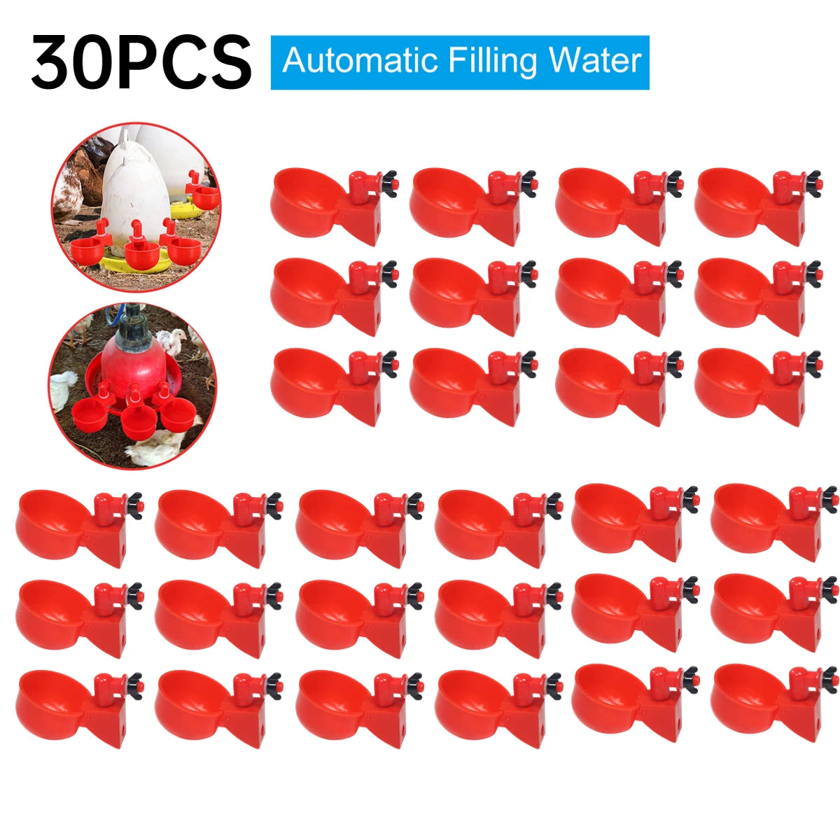 36-1PCS  Drinking Cup Automatic Feeder Poultry