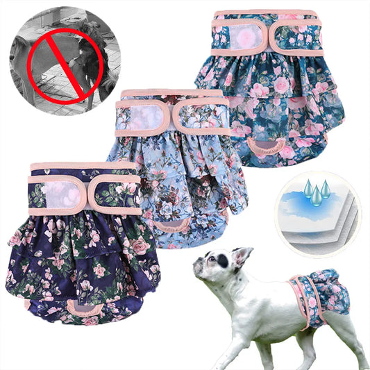 Adjustable Dog Diapers Female Reusable Washable Diapers Dog