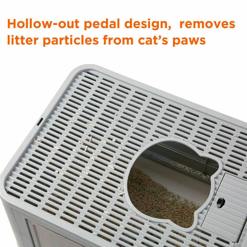 Foldable Cat Litter Box Front Entry & Top Exit Toilet Boxes