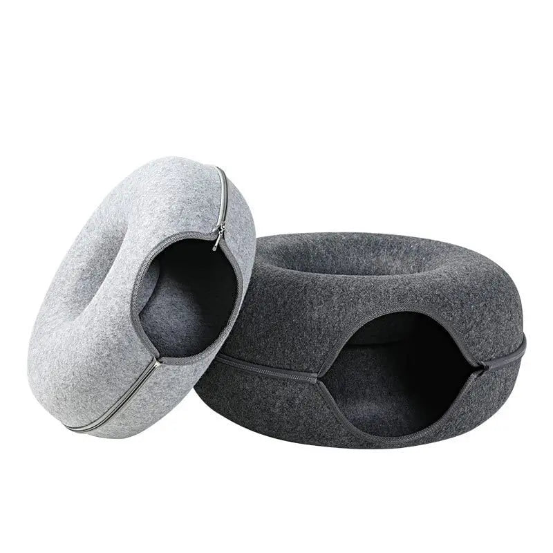 Donut Cat Bed Interactive Tunnel Toy