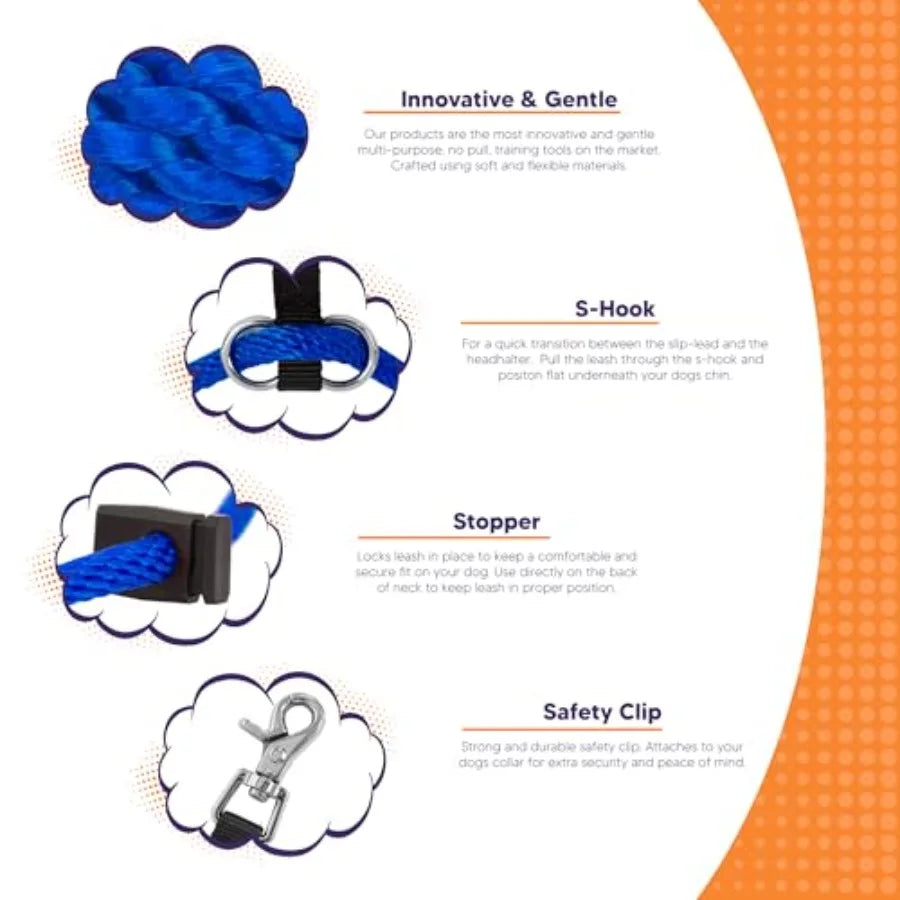 The Sidekick NoPull Leash Blue for Dogs Perfect for Walking in Busy Urban Areas