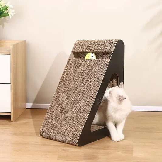 Wear-resistant Triangles Shaped Vertical Climbing Frame Cat Scratching Board