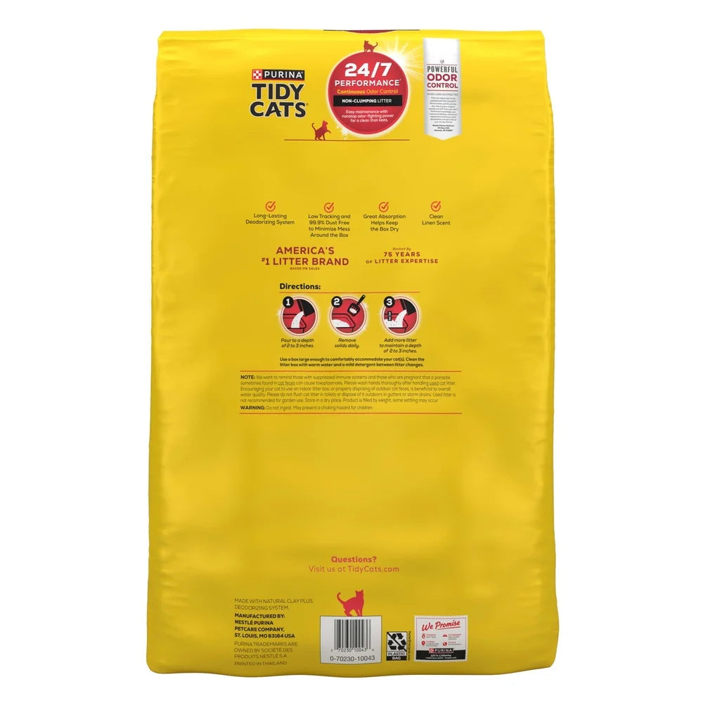 Multi-Cat Non-Clumping Cat Litter 48lb Odor Control Low Dust Clay Litter