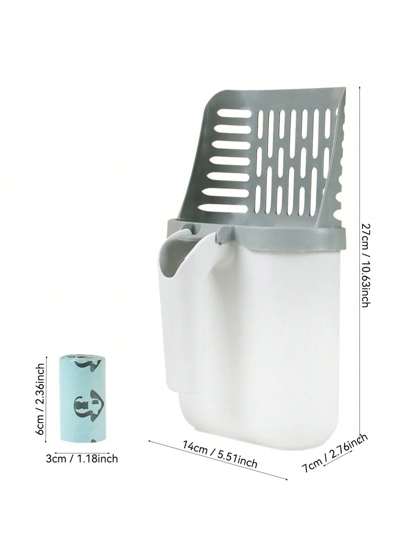All-In-One Cat Litter Box Kit: Shovel, Bin, Bags