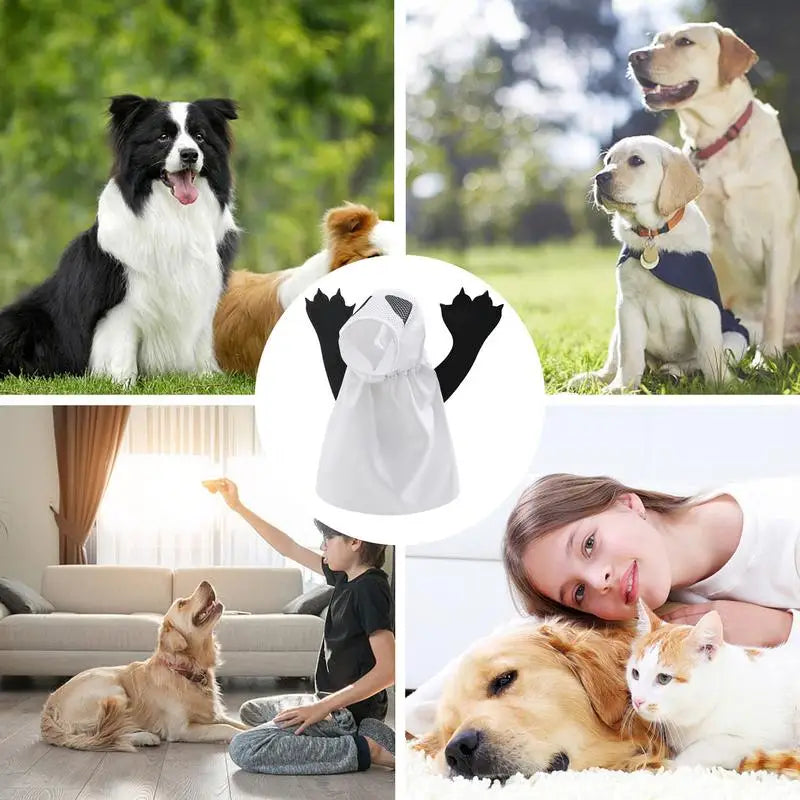 Ghost Dog Halloween Costume Creative White Ghost Costume Fancy Dress For Dogs Cats