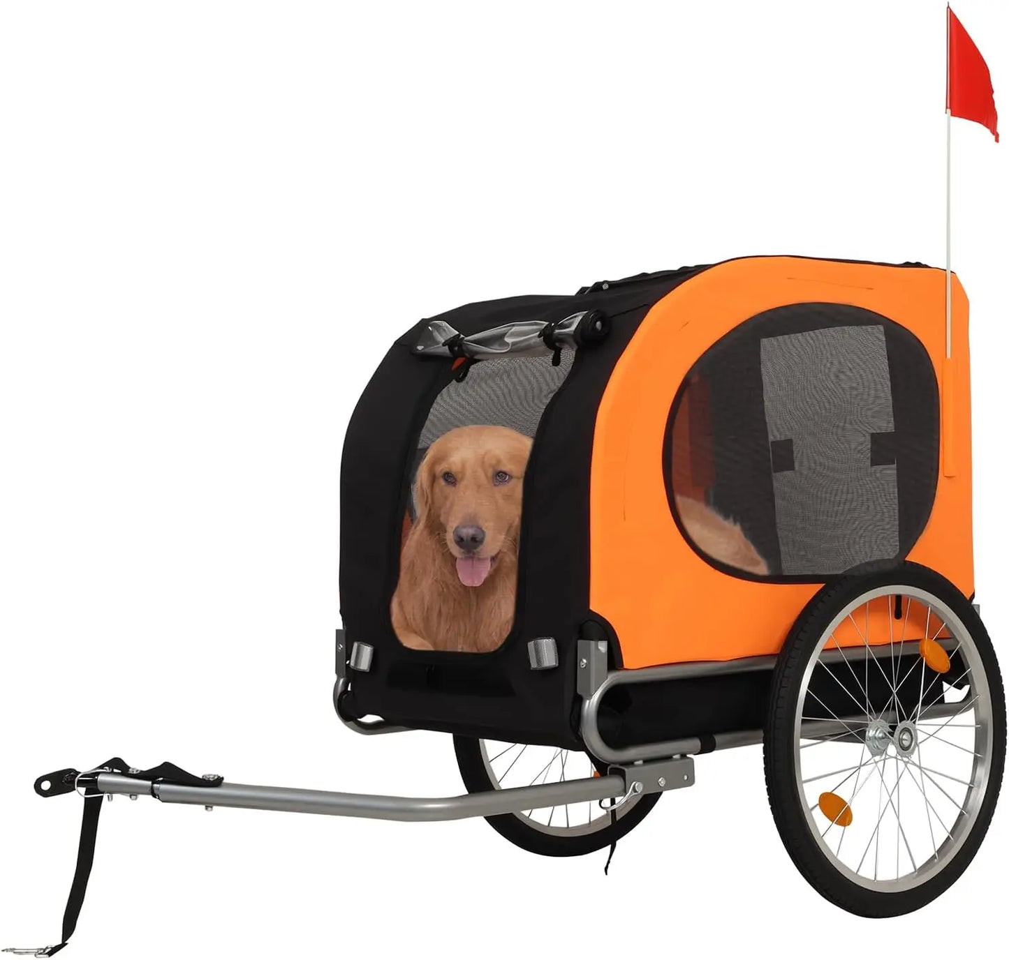 Large Dog Bike Trailer 88Lbs Capacity Pet Bicycle Carrier Foldable with Quick Release Wheels