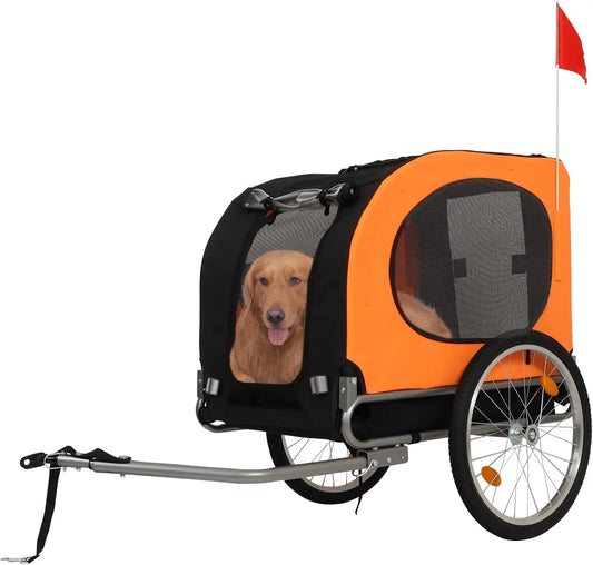 Large Dog Bike Trailer 88Lbs Capacity Pet Bicycle Carrier Foldable with Quick Release Wheels