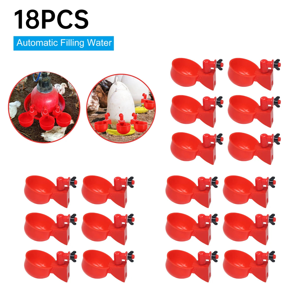 36-1PCS  Drinking Cup Automatic Feeder Poultry