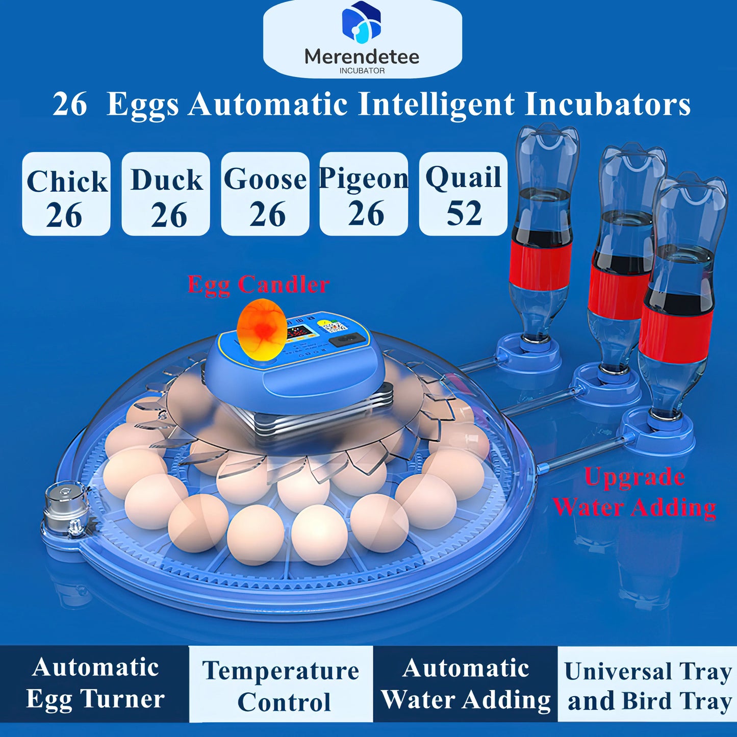 26-52 Eggs Automatic IncubatorUpgrade Automatic Water Adding hatching eggs