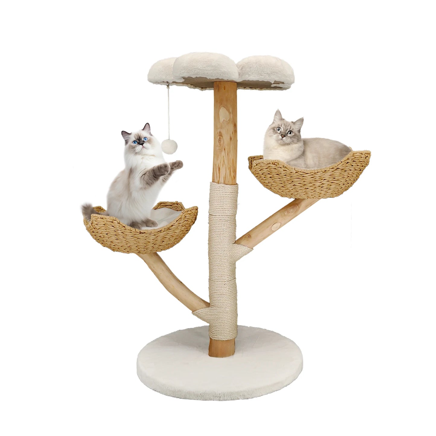 Tall Cat Tower for Indoor Cats Multi-Level Plush Cat Condo with Scratching Posts