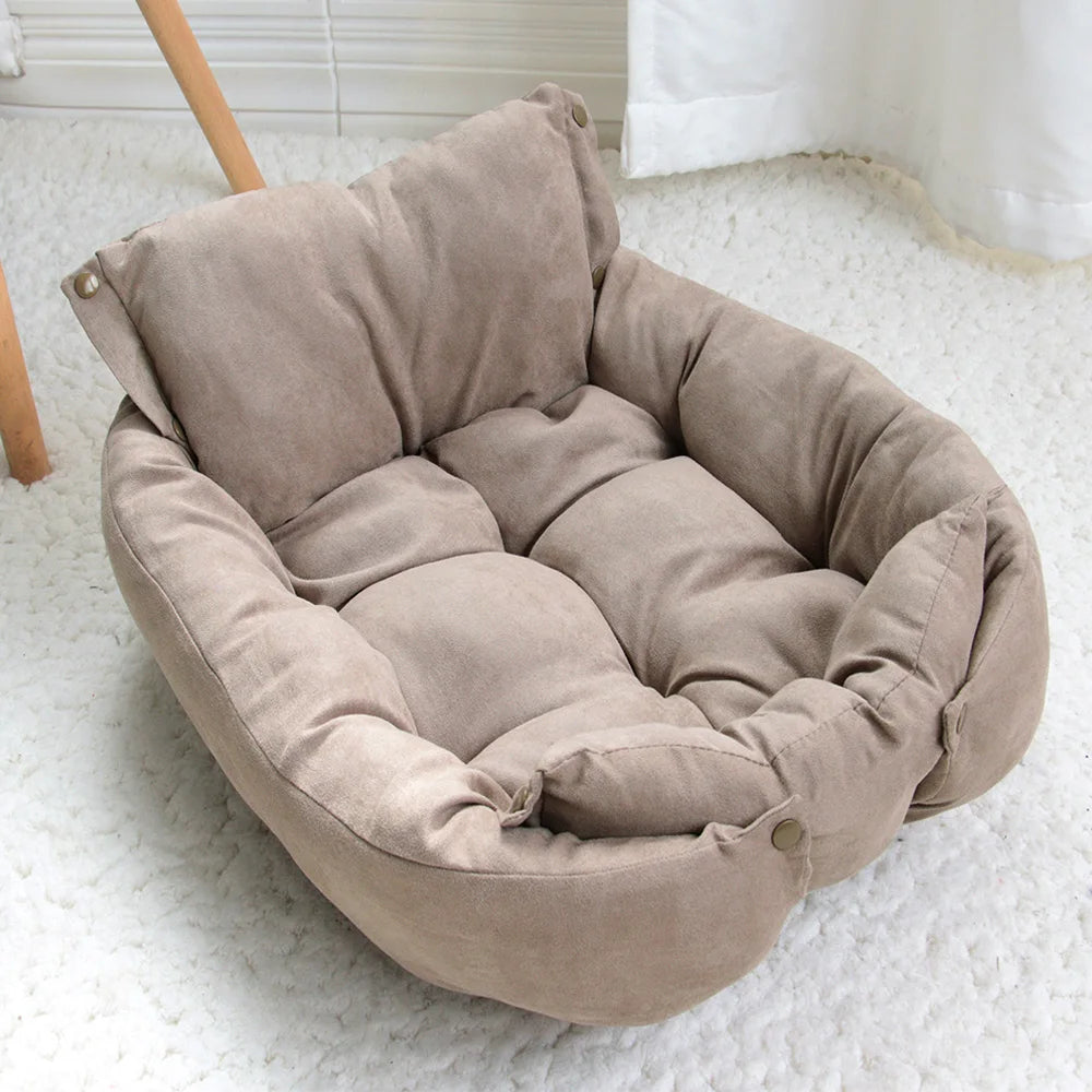 3 IN 1 Dogs Cat Sleeping Bed Sofa Warm Winter Puppy Kitten Nest