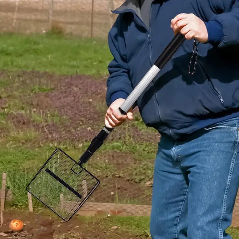 Chicken Coop Rake Stretchable Litter Sifter Poop Shovel For Separating Poop And Debris From Sand
