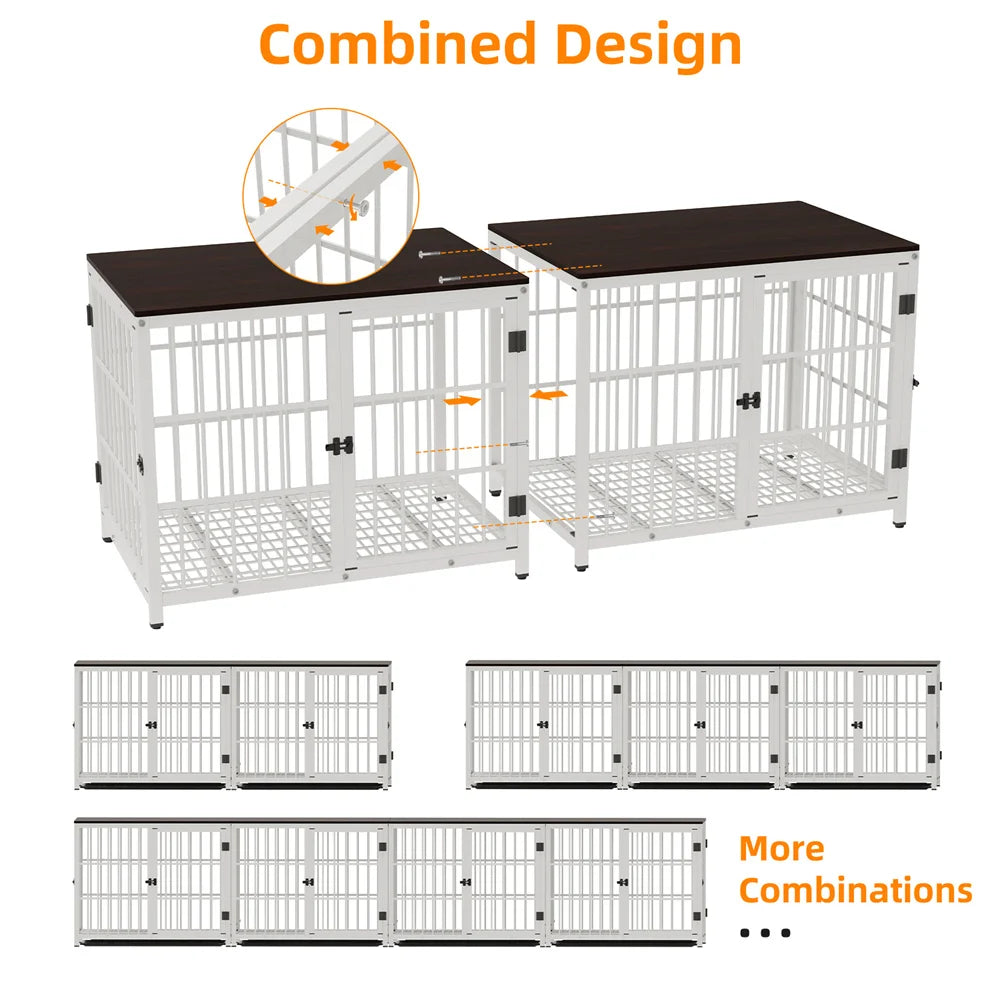 Large Wooden Dog Crate Furniture Style