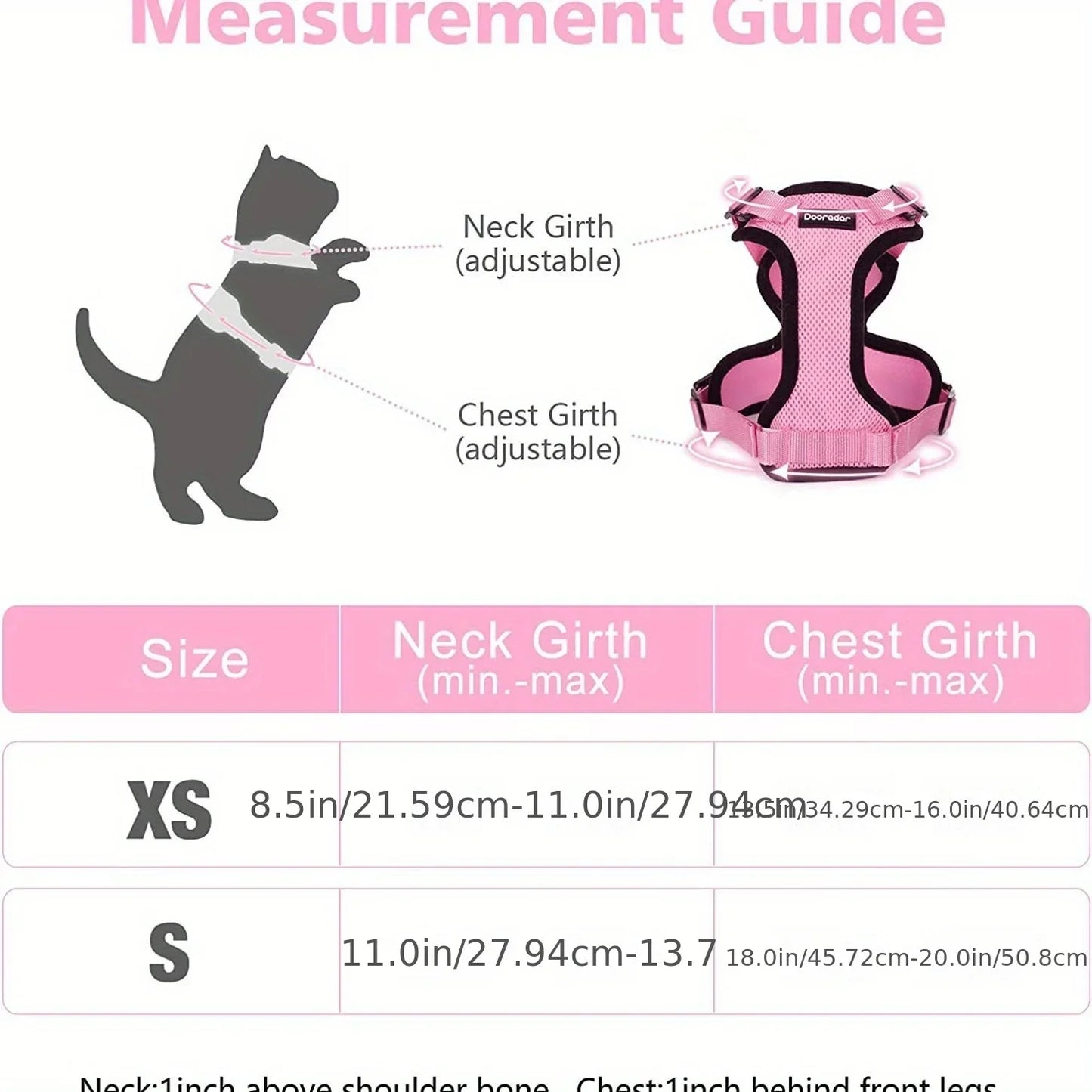 Adjustable Cat Leash Vest Pet Chest Carrier