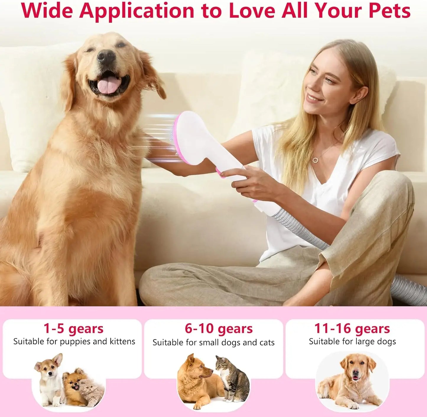 Pet Grooming Vacuum,  Multi-Functional