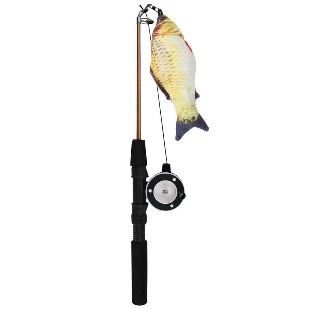 Retractable Cat Wand Toy Cat Teaser Fish