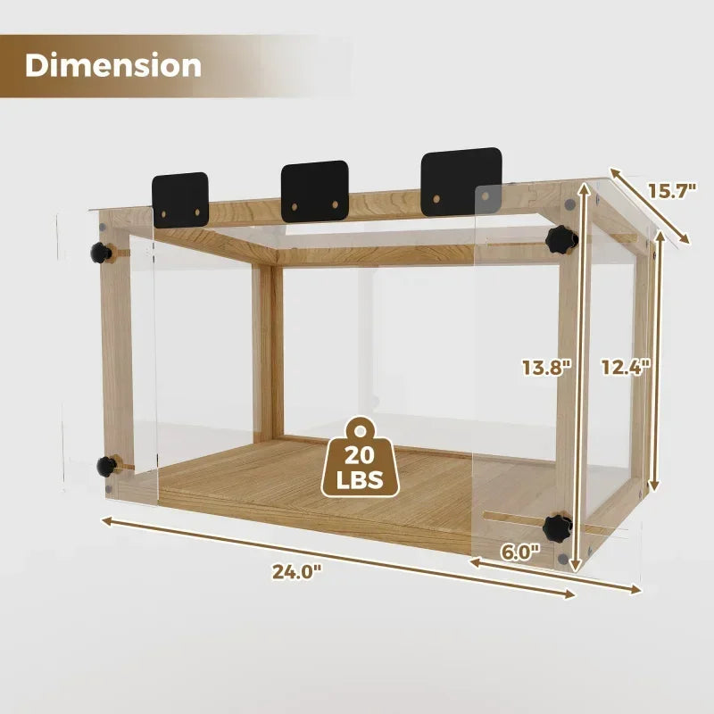 Acrylic Perch Catio Wood Cat Window Box Strong lightweight easy to install large space