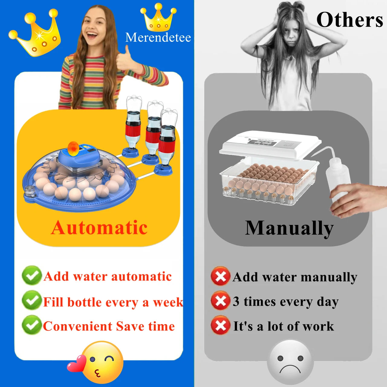 26-52 Eggs Automatic IncubatorUpgrade Automatic Water Adding hatching eggs