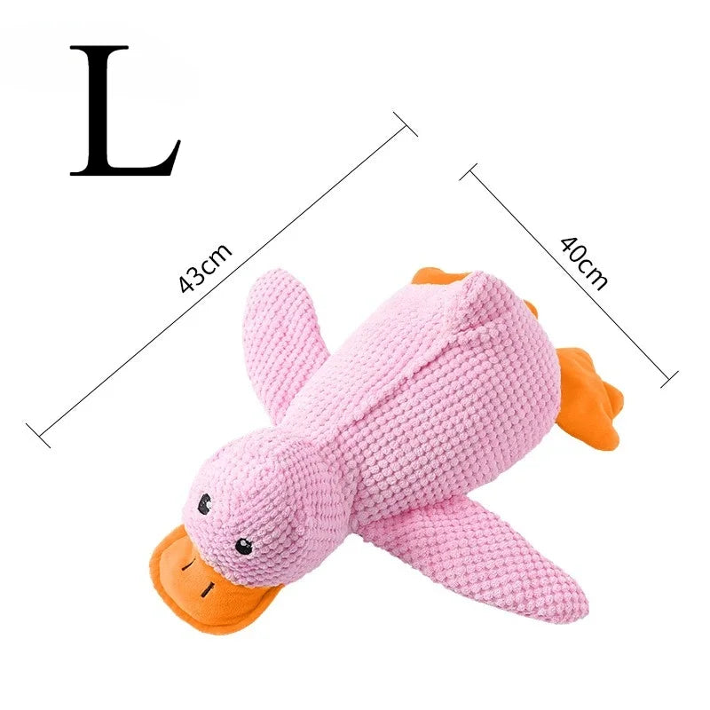 Plush Companion Sleeping Duck Dog Toys for Small Large Dogs Bite Resistant