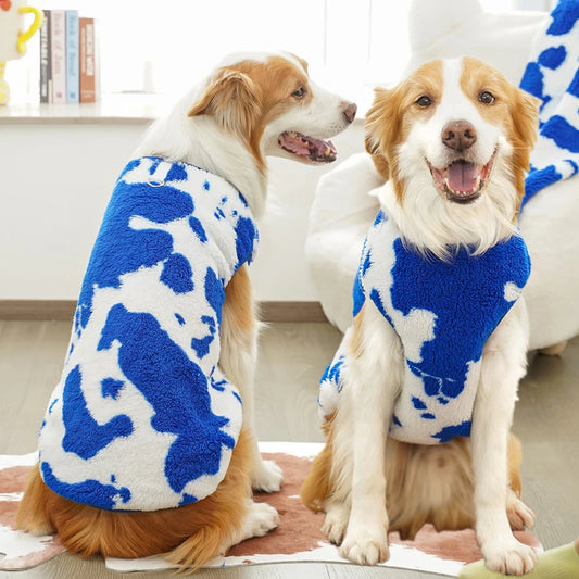 Cute Puppy Jacket Soft Fleece Warm For Medium and Large Dogs