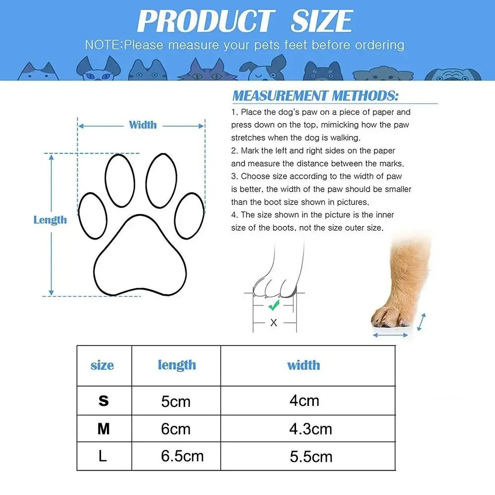 2 Pair Pet Dog Shoes Socks Waterproof Cats Dogs Rubber Socks Non-slip  Rain Snow Boots Socks