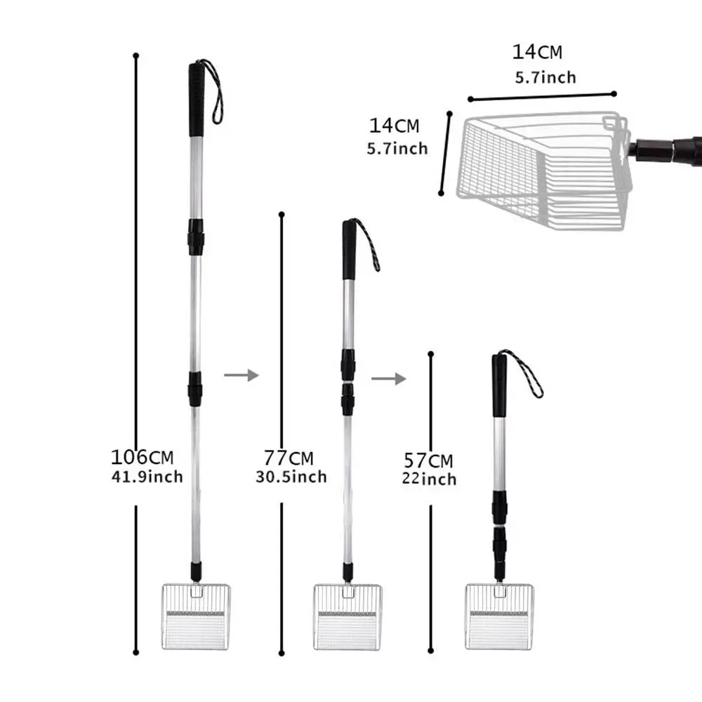 Chicken Coop Rake Stretchable Litter Sifter Poop Shovel For Separating Poop And Debris From Sand