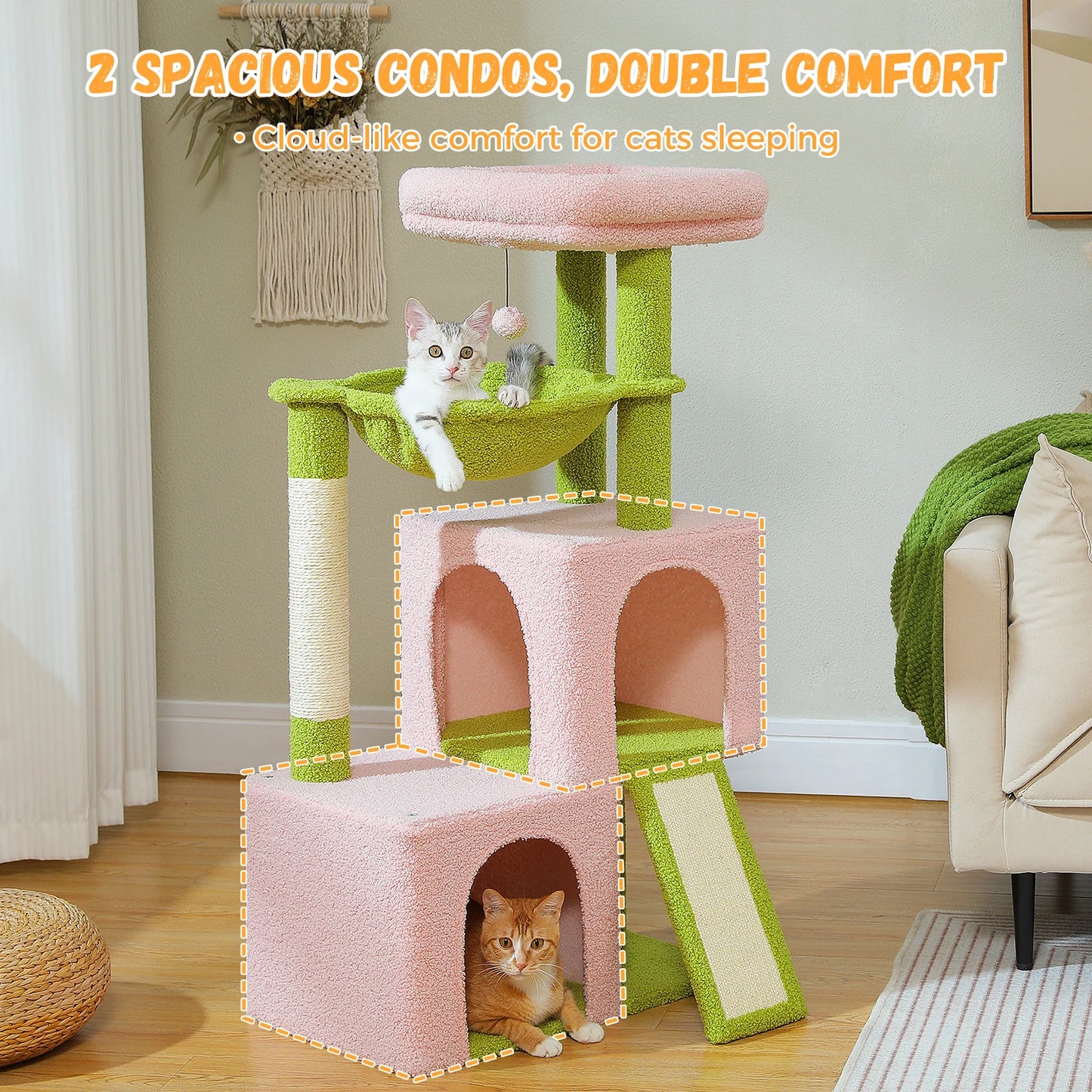 Large Cat Tree, Multi-Level Cat Tower