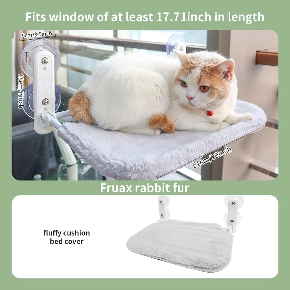 Durable Hanging Bed for Cats and Kittens, Space-Saving Design, Easy to Install