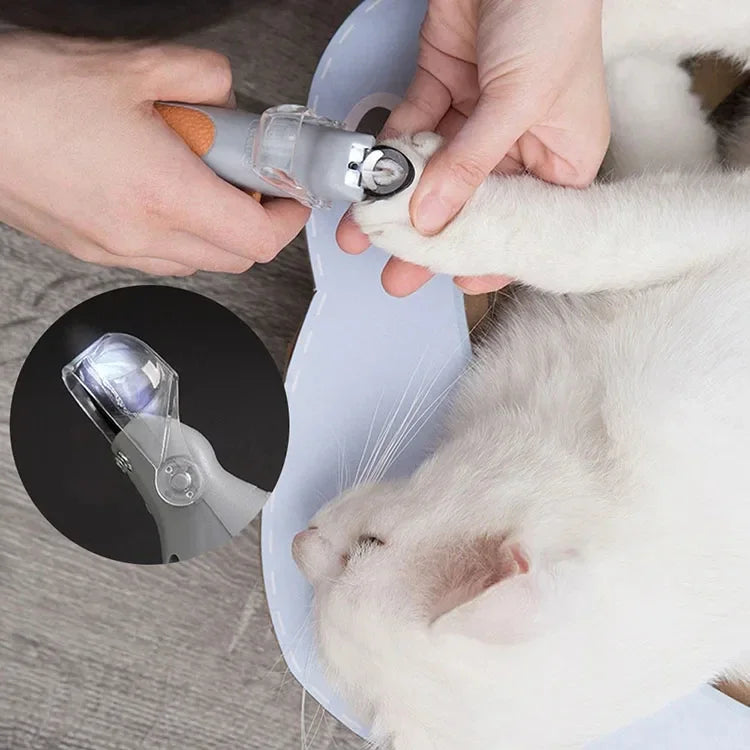 Professional Pet Nail Clipper Scissors With LED Light Cat Dog Nail Clippers Tool Scissors
