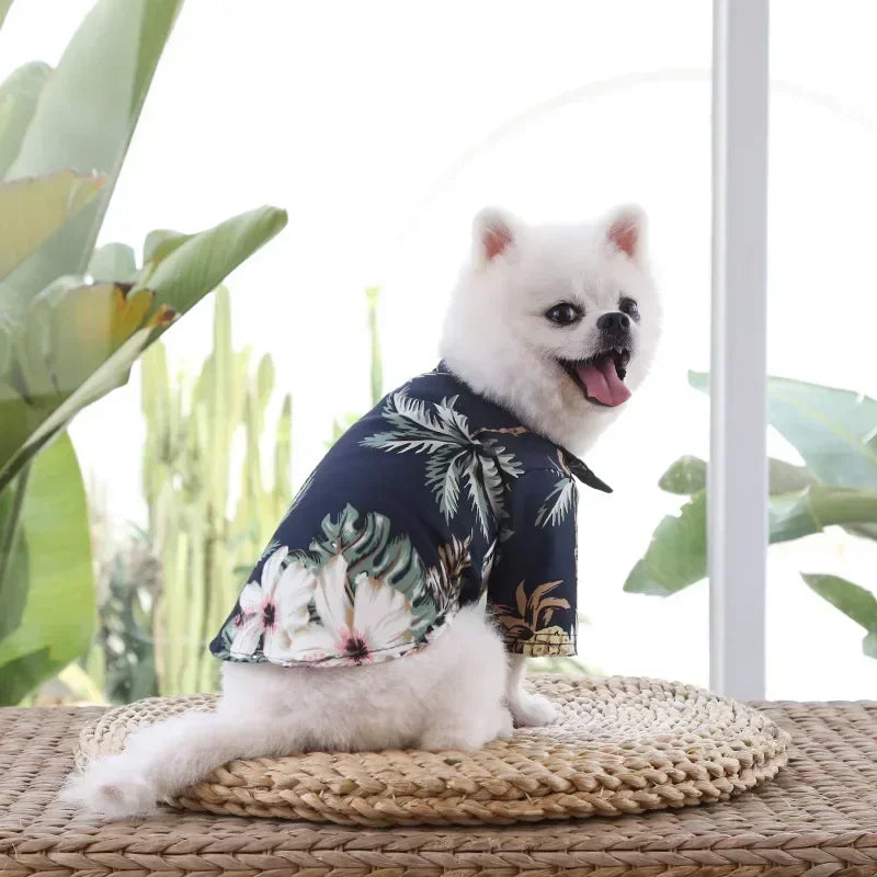 Hawaiian Style Pet Dog Clothe Summer SandBeach Dog Shirts for Small Medium Dogs Puppy Cat Clothing