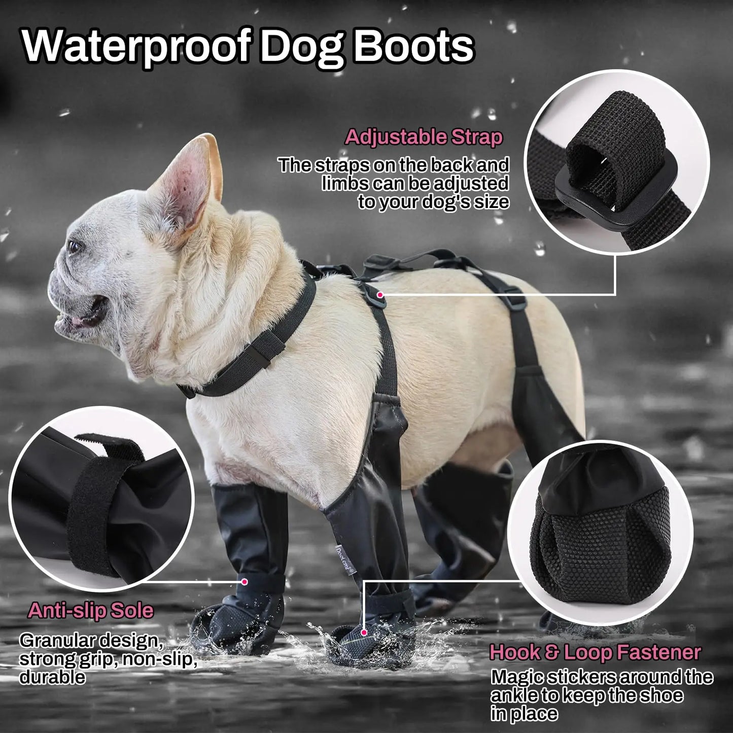 2025 Best Anti-Slip Dog Shoes Pet Paw Protector Dog Rain Booties,