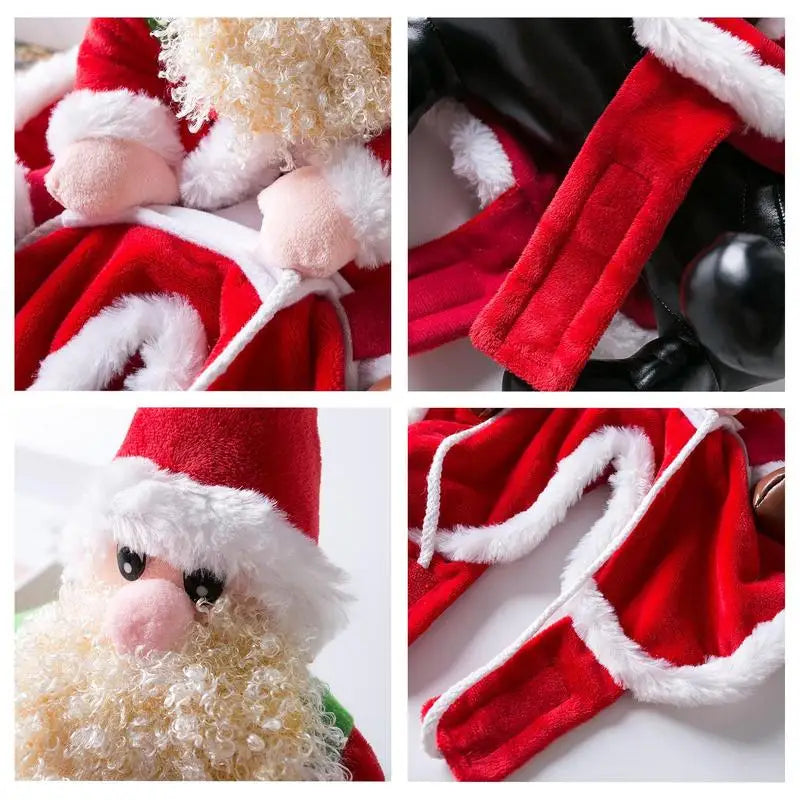 Christmas Pet Clothes Riding Pet Santa Claus