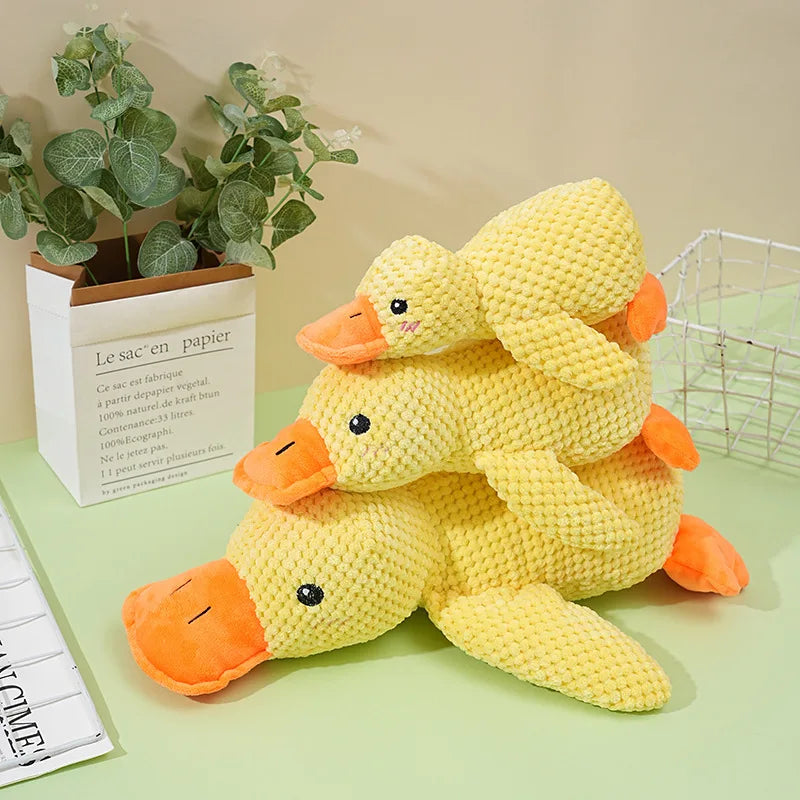 Plush Companion Sleeping Duck Dog Toys for Small Large Dogs Bite Resistant
