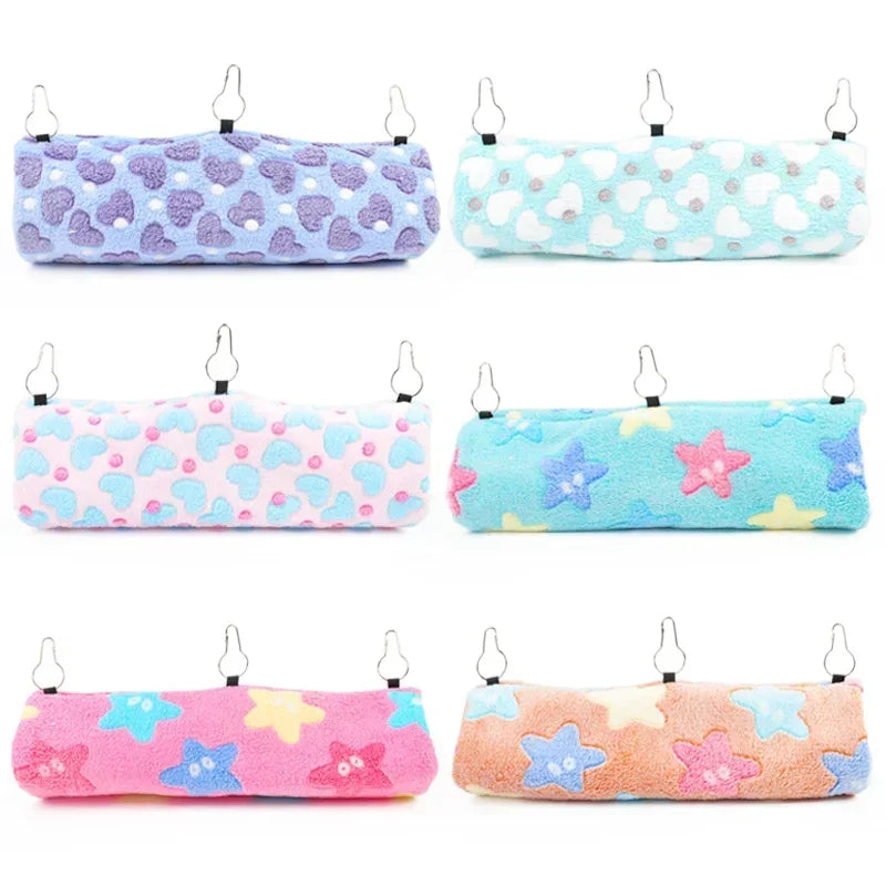 Bed for Small Animal Ferret Squirrel Swing Nest Plush Tunnel Guinea Pig Accessories